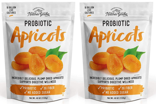 2pk JUMBO 40oz (80 oz) Nature's Garden Probiotic Dried Apricots Whole Fruit 45z