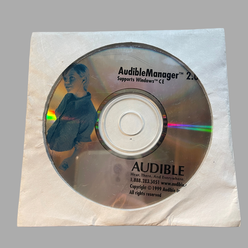 PC Software CD Disc AudibleManager - Vintage 1999 NEW - Supports Windows CE 12z