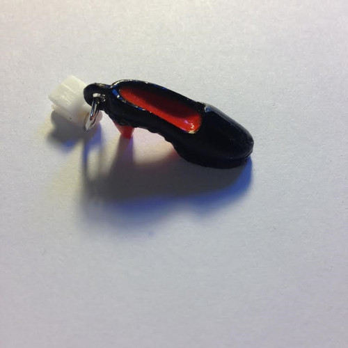 Pop Girl Ear Bud Charm: Red Black High Heel