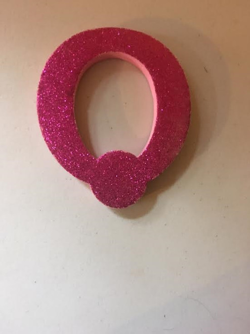 Wall Letter Pink Sparkle O