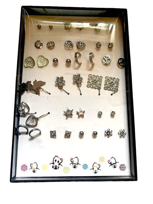 20 Piece Jewelry Set. Comes With Hoops & Studs Boxed Sets - Party Favors