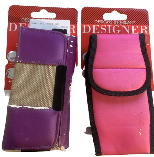 Design by Milan 2 pack Flip Phone Folding Phone Case PINK & PURPLE