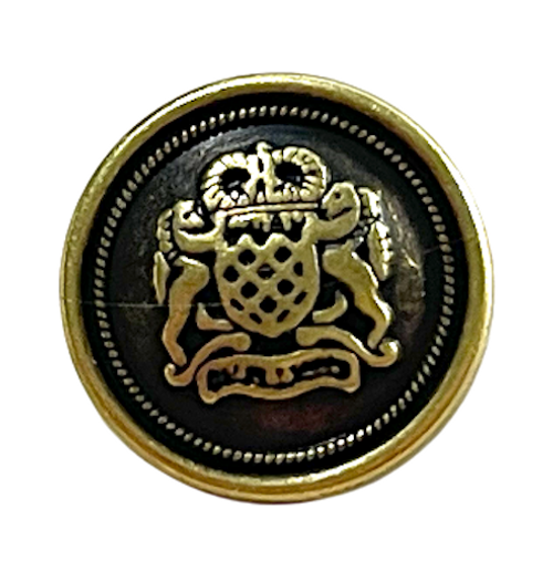 15mm Antiqued Bronze Metal Blazer Button - Crown Lion, for Blazer, Suit +More 9z