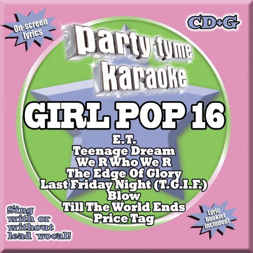 2011 Party Tyme Karaoke Girl Pop 16 CD+G inc Ke$ha, Katy Perry, BritneySongs 13z