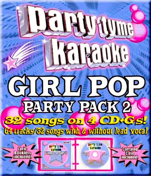 2006 Party Tyme Karaoke Girl Pop Party Pack 2 (4CD+G's Girl Pop 5, 6, 7, 8) /13z