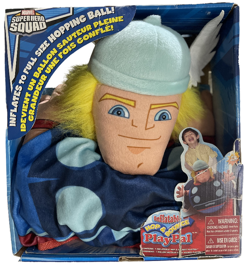 Marvel Super Hero Squad Inflatable Full Size Hop and Bounce Playpal (THOR) / 18z