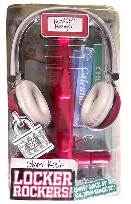 Locker Rockers! Glam Rock Pink Headset Hanger-Don't Lock it till you Rock it! 9z