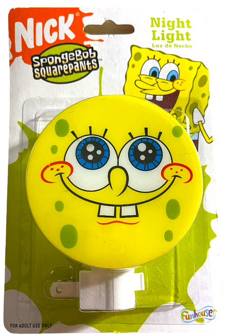 Nickelodeon Nick Jr SpongeBob SquarePants Night Light Toothy Grin Sponge Bob 14z