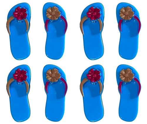 8-Pack FLIP FLOPS BEACH SANDALS Fun Refrigerator Magnets - VERY CUTE - 12z