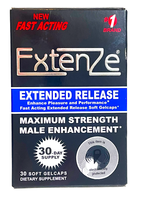 30 Gelcaps Extenze Extended Release Maximum Strength Male Enhancement 1/25 / 13z