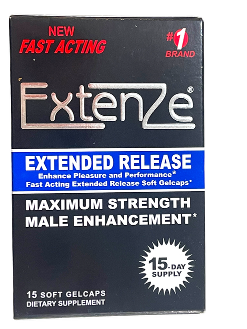 15 Gelcaps EXTENZE Extended Release Maximum Strength Male Enhancement 1/25 /13z