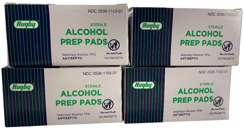 400 FULL STRENGTH Alcohol Prep Pads 70% Isopropyl Alcohol Individually Wrap 15z
