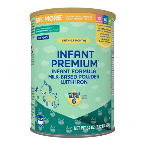 34 oz Rite Aid Infant Premium Formula Milk-Based Powder with Iron exp. 3/25 23z