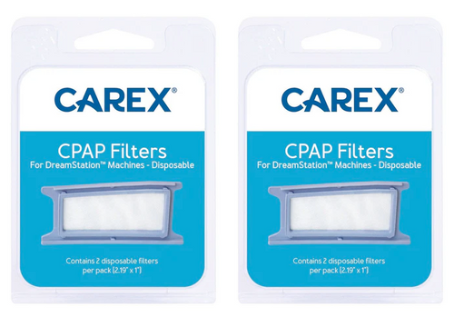 4-pk Carex CPAP DISPOSABLE FIlters Philips Respironics DreamStation Machines 9z