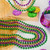 100pcs Mardi Gras Beads Green Purple Gold Metallic 33in Necklaces Halloween 17z