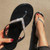 Rhinestone Thong Sandals for Women, Summer Flip-Flop Shoes Flats Slippers pd 12z