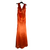 Elegent SatinFeel XPLUSWEAR XL 14-16 Vibrant Orange Maxi Dress Deep VNeck pd 18z