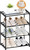 4 Tier Shoe Rack Storage Organizer MultiFunctional Shelf Portable Home/Black 15z