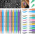 FACEGEM LONDON 12 Metallic Temporary Tattoo Dual-Tip Bold Fine Body Markers 12z