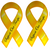 2-pk Support Our Troops Magnetic Yellow Ribbon Magnet for Car, Refrigerator /9z