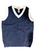 100% Cotton Warm Khaki Sport CLASSIC BLUE & WHITE Sweater Vest - Youth Large 9z