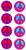 8-Pack Colorful PEACE SYMBOL Refrigerator Magnets - Very Cute - Groovy - 12z