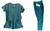 NWT New York Laundry + MEDics Women's Scrub Top & Bottom SET Blue w/NS Large 9z