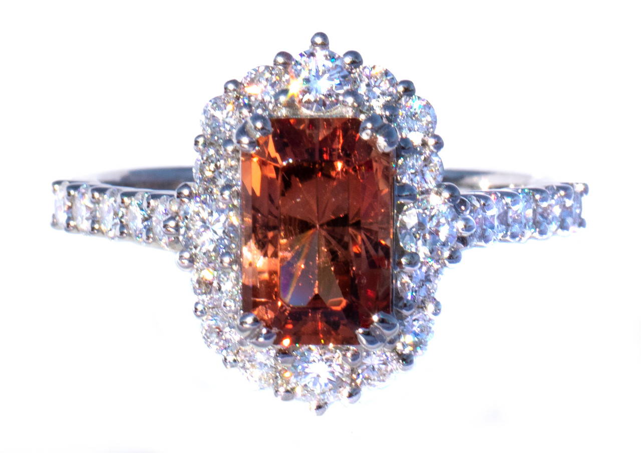 Oregon Copper-bearing Sunstone with Schiller Diamond Ring