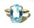 Vintage Aquamarine Solitaire 14K Ring