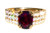 Rare Burmese Red Spinel & Diamond 18k Ring