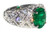 3.02 ct Emerald and Diamond 18K Ring