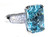 Large Gorgeous Aquamarine and Diamond Ring