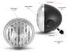 Yamaha Motorcycle  headlight 6 inch | Motorcycle Headlight | Slicer Grill Metal Classic Headlight | H4 Bulb - Glass Lens