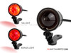 Black CNC Machined Aluminium Vintage LED Stop / Tail Light - Red Lens