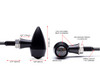 Micro Motorcycle Turn Signal  | Integrated LED Stop | Tail Lights / Turn Signals