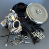 Harley Davidson HSR45 Twin Cams, EFI Injection to Mikuni conversion carb kit. Polished/Chrome