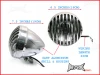 6.5" Polished chrome Aluminum Universal Prison Bar Headlight 2