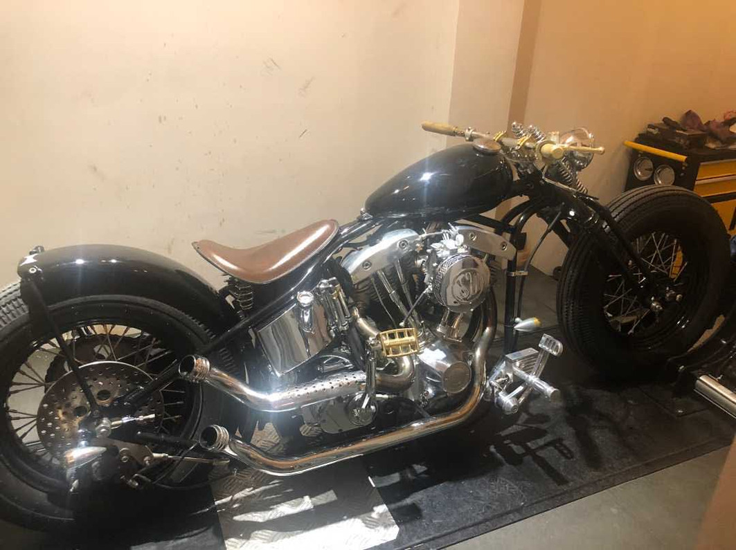 Custom made Harley Davidson motorcycles from Rebel Customs look neat