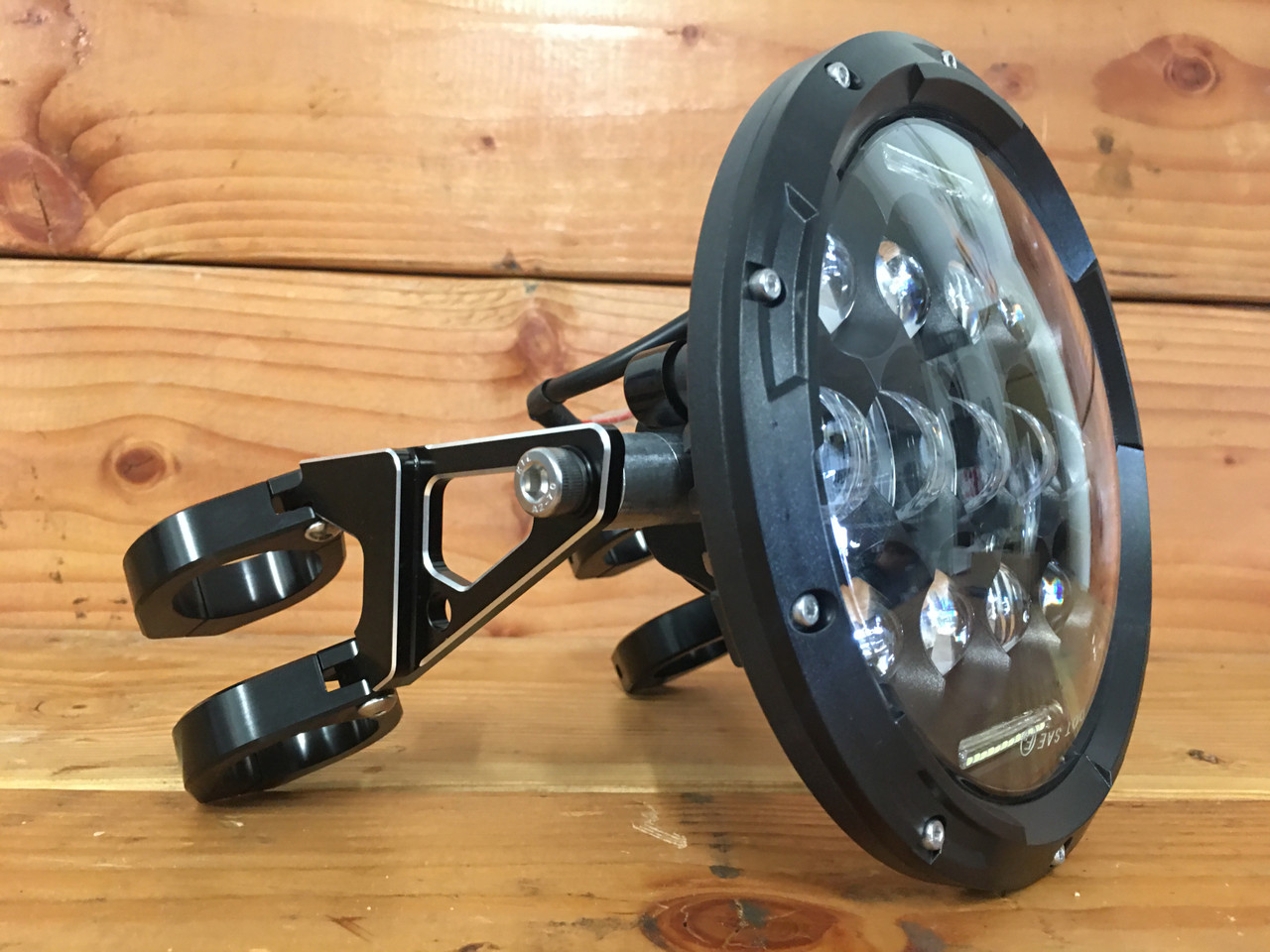 7 Inch Motorcycle Projector Headlight LED Kit Billet Bracket, LED Headlight