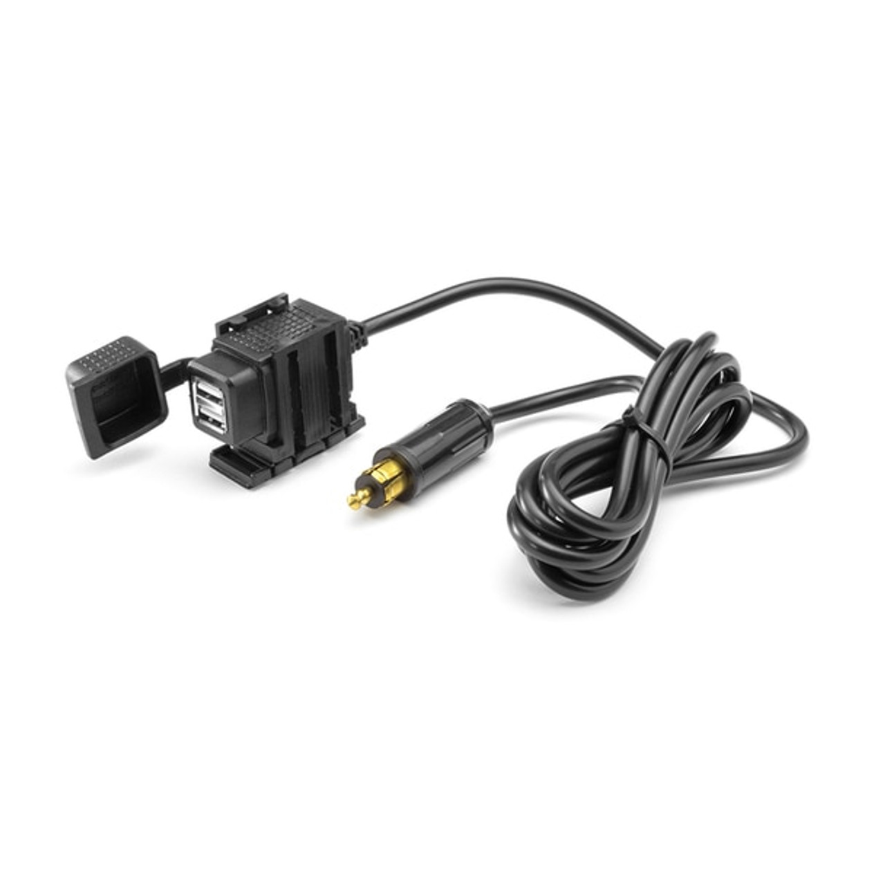 For DIN Hella Powerlet Plug to Dual USB Charger Adapter Voltmeter