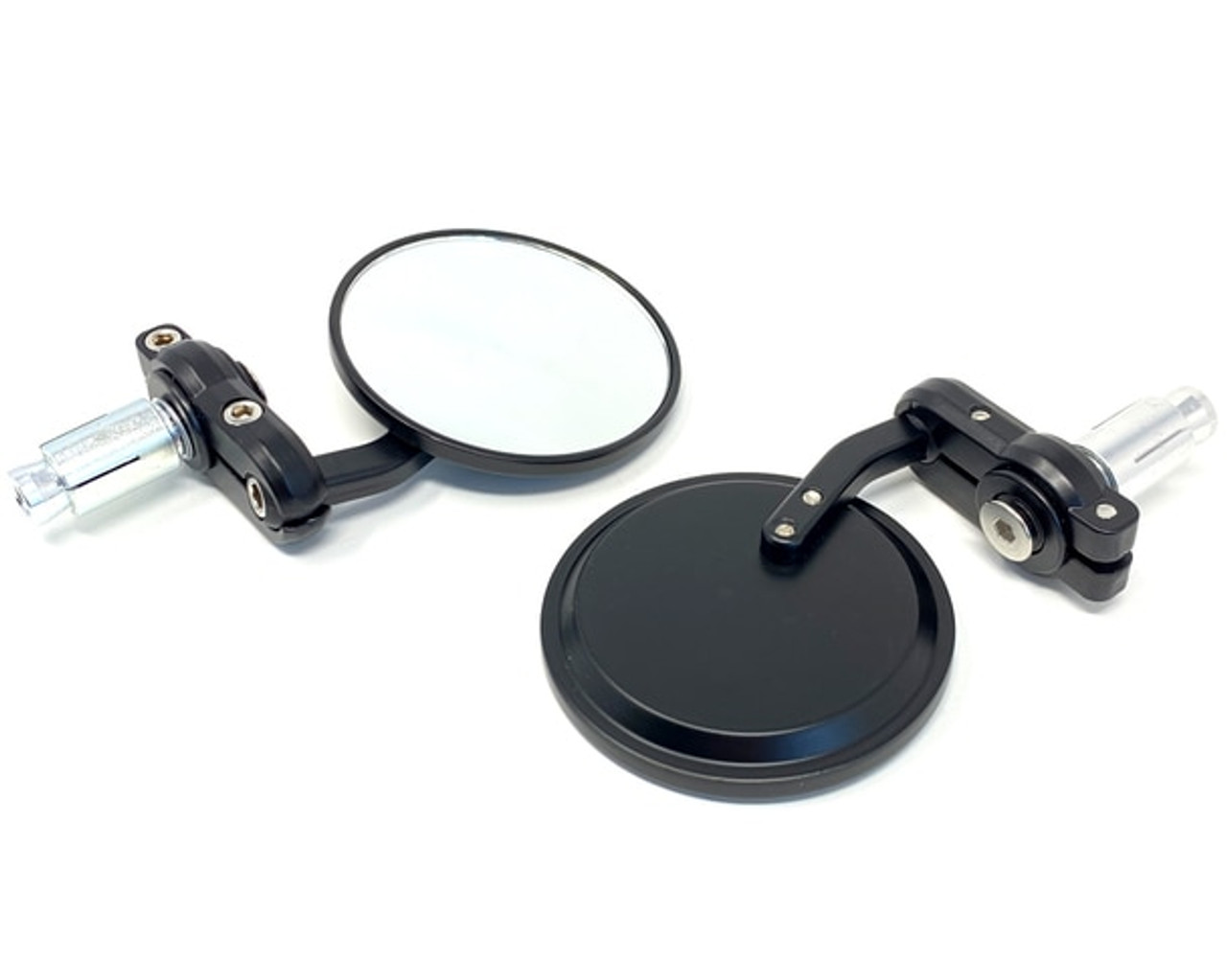 Round Motorcycle Bar End Mirrors | Fits 7/8