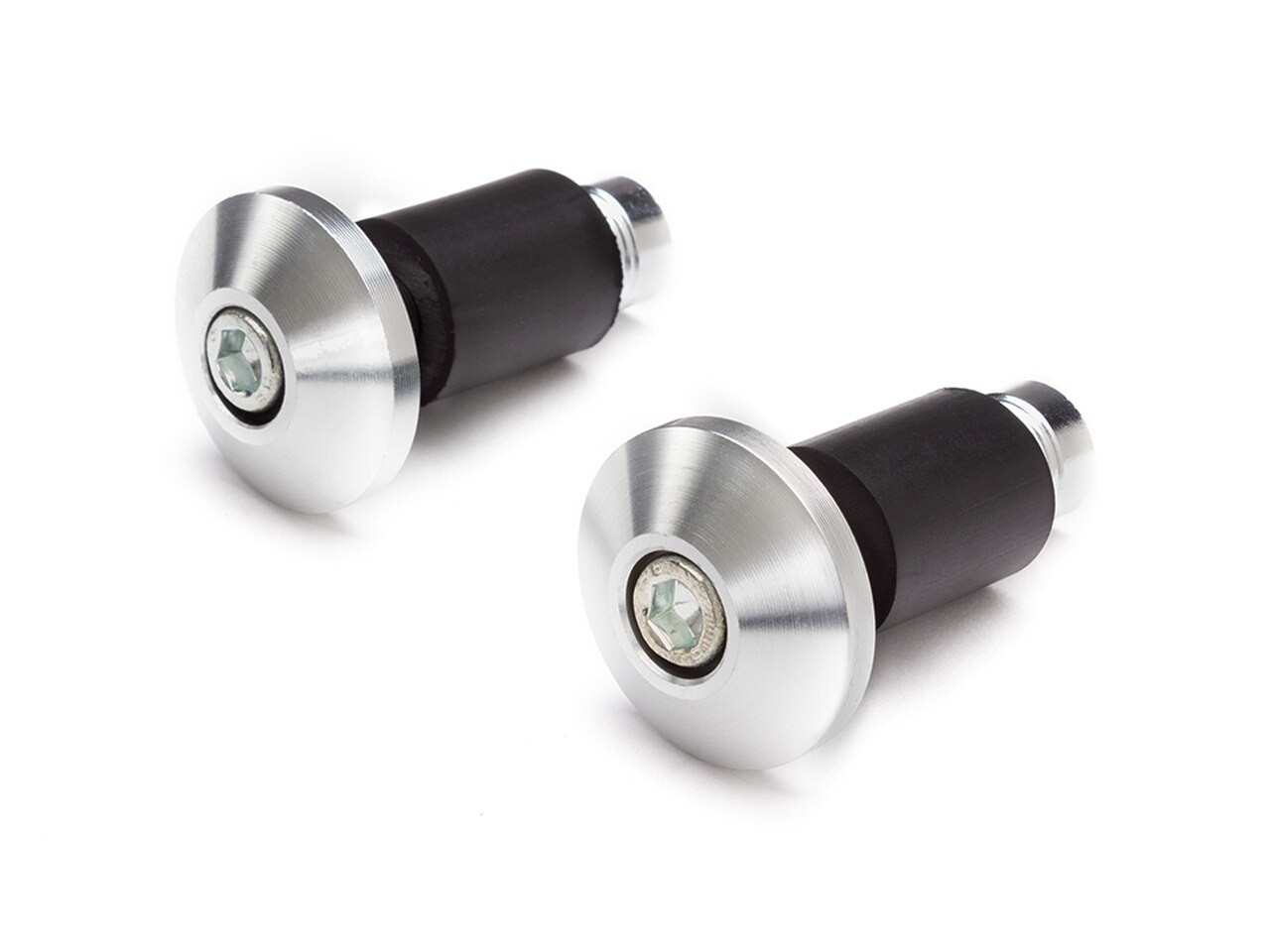 Motorcycle Bar End Slider | Clear Aluminum | Heavy Duty