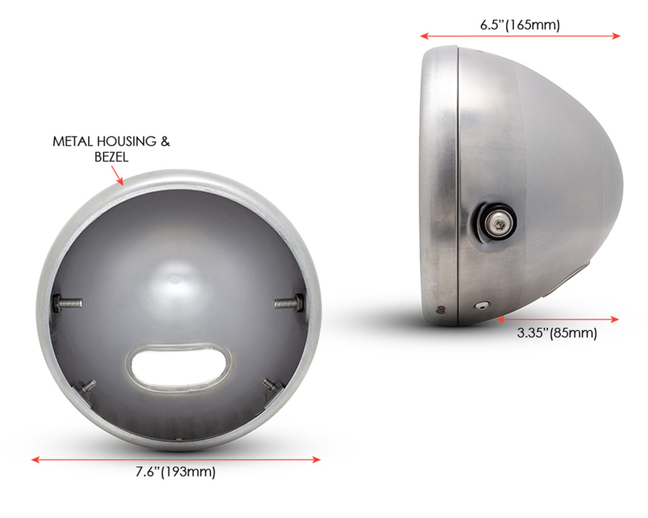 7 inch Headlight Motorcycle Bucket | 7 inch Lens Fitment