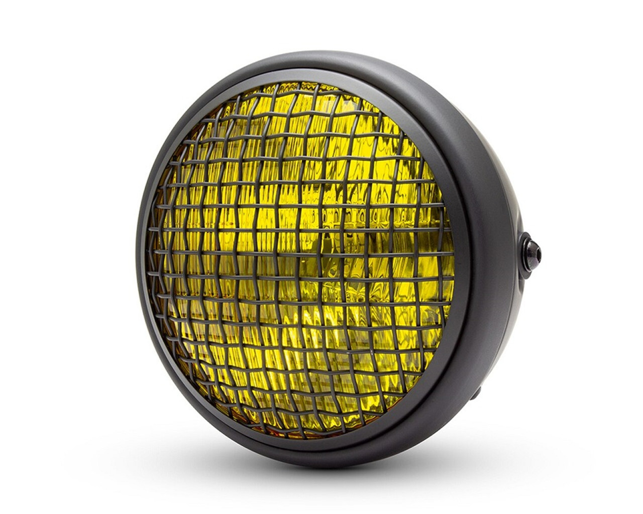 ▼hal 7 inch Wire Mesh Motorcycle Headlight | Black 7