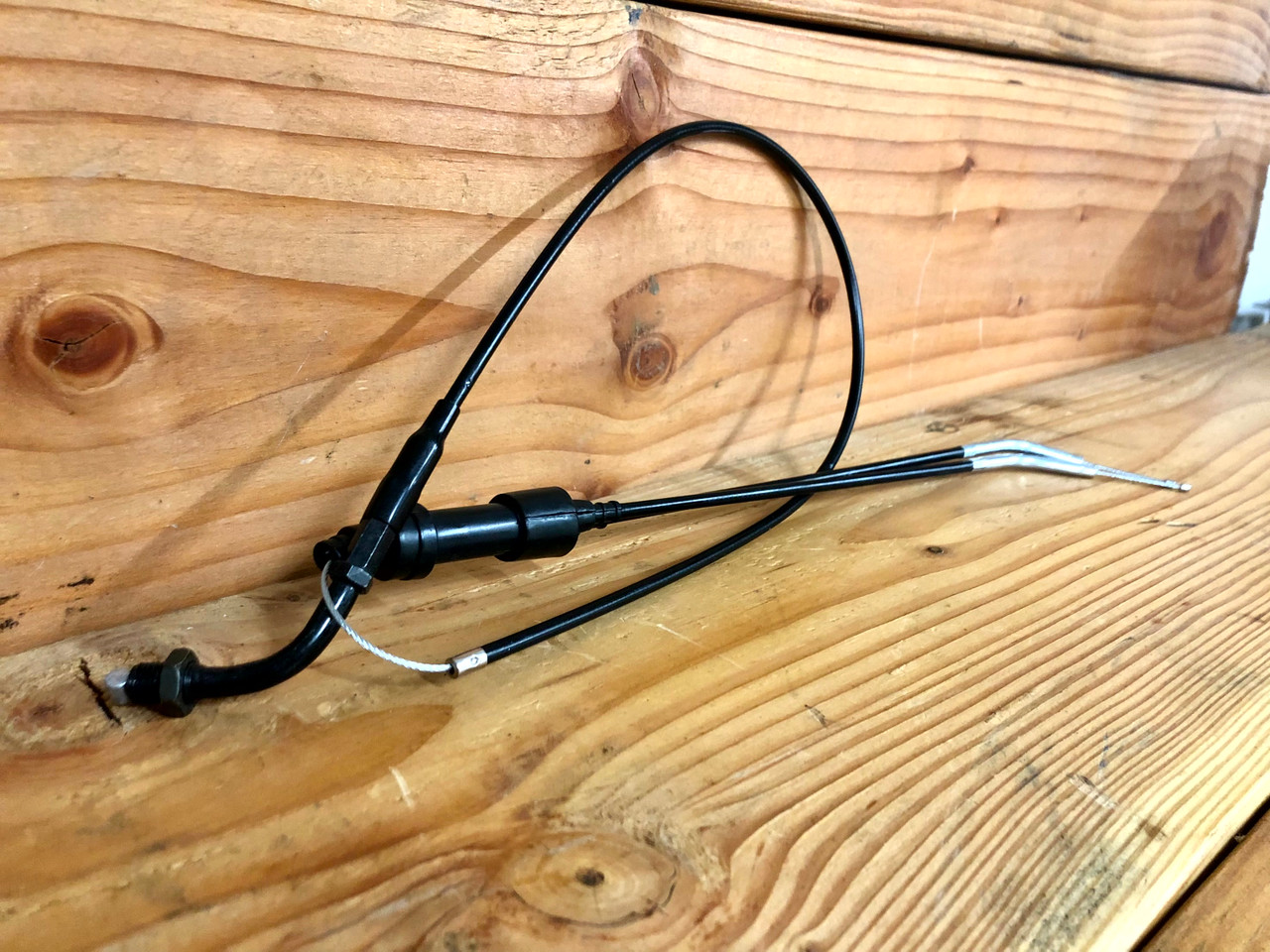 Green 90cm Angled Pit Bike Throttle Cable - Red Circles Motorcycles Limited