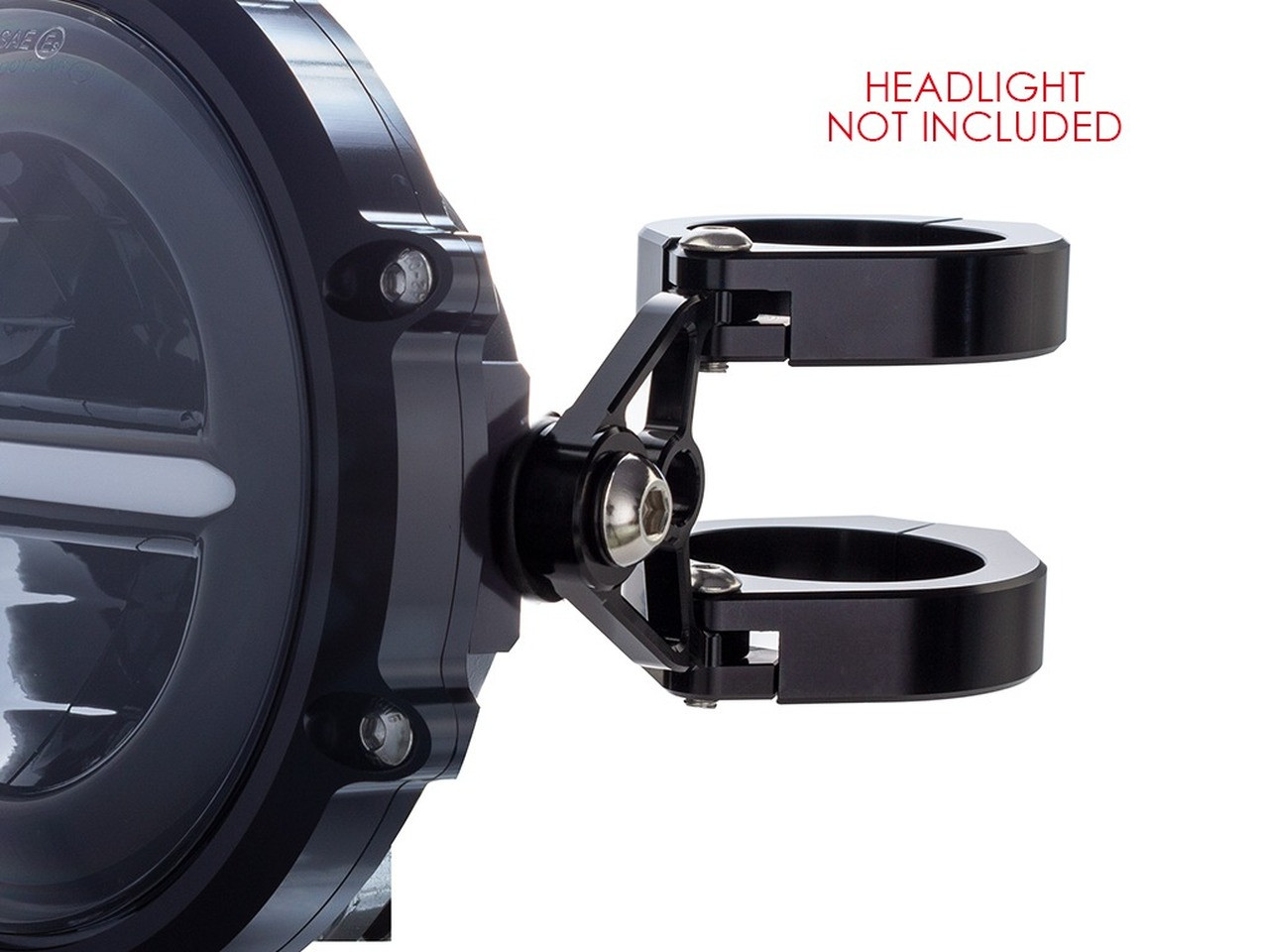 Motorcycle Headlight Kit | LED | Billet Housing | Brackets | Blue/Black/Red  Projector Headlight | 5.75