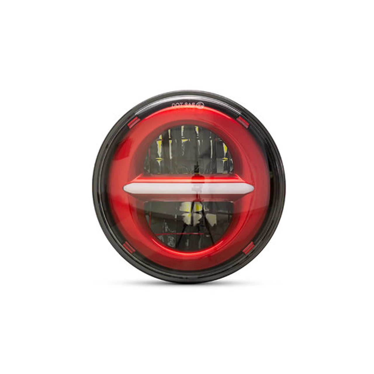 5.75 (5 3/4) Inch LED Black Projector Motorcycle Headlight Round - GENSSI 5.75 (5 3/4) Inch LED Black Projector Motorcycle Headlight Round - GENSSI