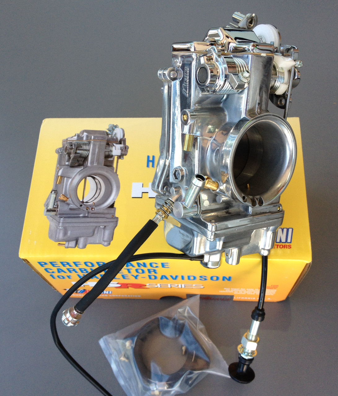Harley Davidson Mikuni HSR48-2P Polished/Chrome, Jets & Mounting 