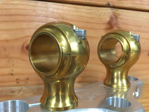 Solid Brass Motorcycle Handlebar Riser | 1 one Inch 25mm Bars | 2" riser