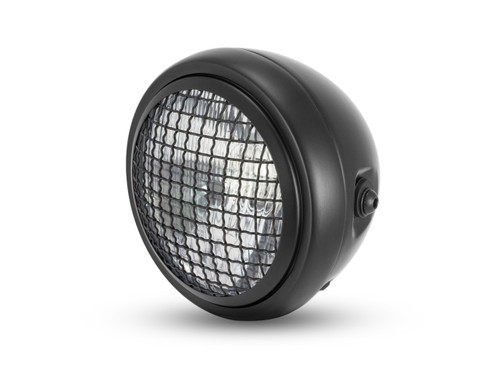6 inch Motorcycle Headlight | Mesh Grill | Retro headlight | H4 Bulbs